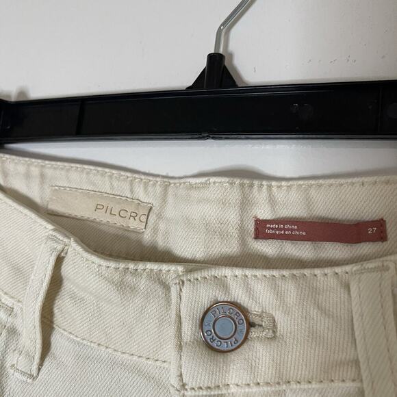 Anthropologie Pilcro and the letterpress the breaker high rise beige jeans Sz 27 - Picture 3 of 6